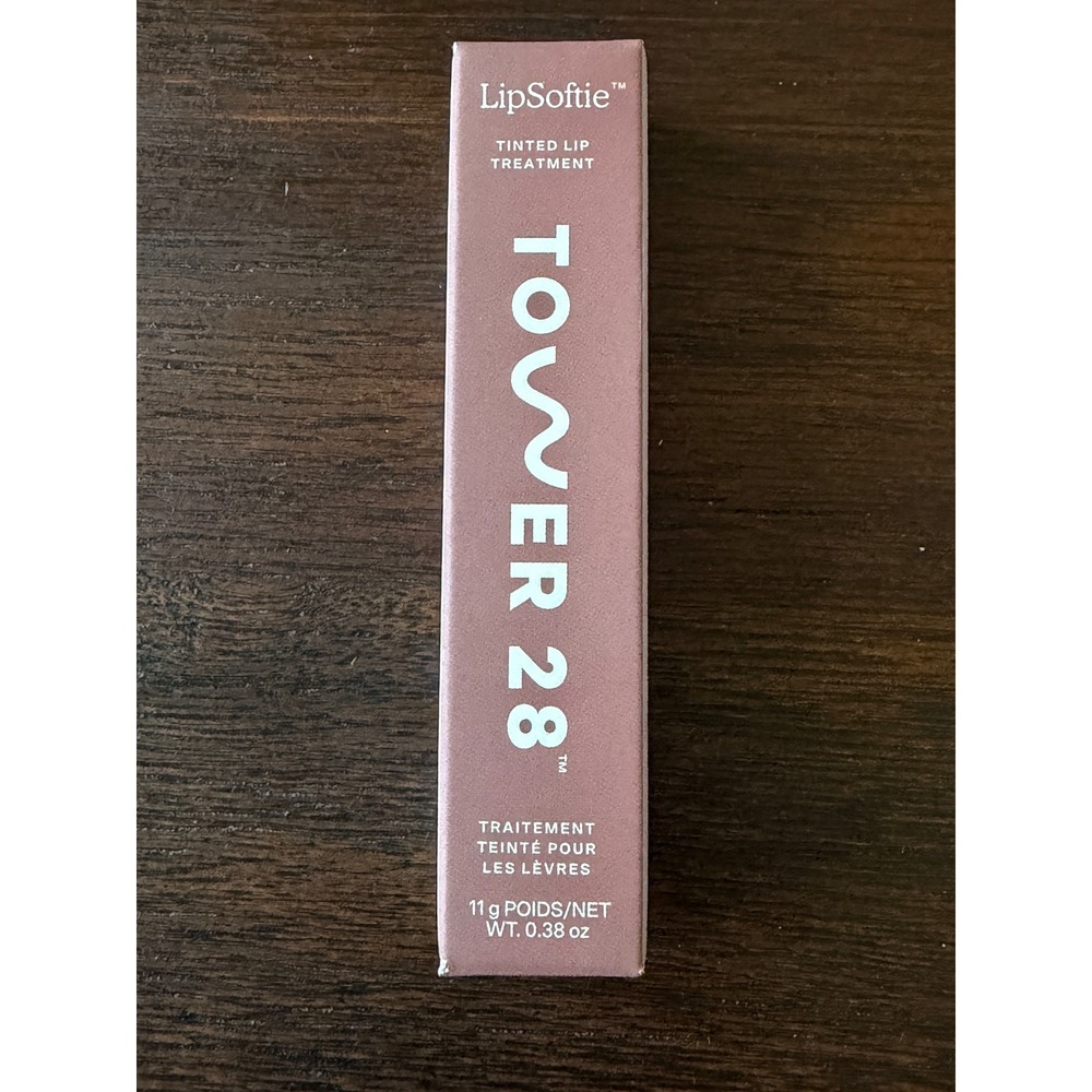 Tower 28 LipSoftie Tinted Lip Treatment Sugar Plum 0.38oz Vegan Balm